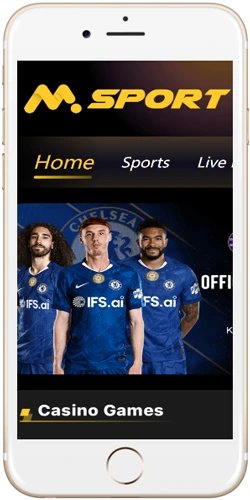 MSport Nigeria mobile app screen on an Android phone